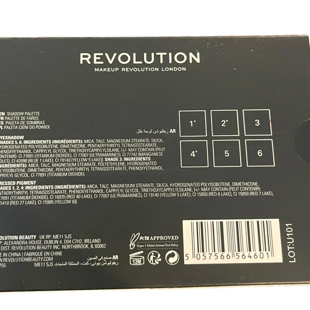 Make Up Revolution Boujee‎ AF Mini Neon Eye Shadow Palette New In Box Vegan CF